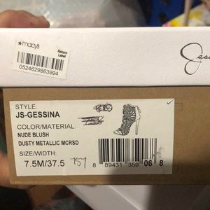 2” heel blush nude laced